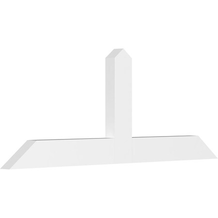 Ekena Millwork Portland Architectural Grade PVC Gable Bracket, 48"W x 18"H x 2"D x 4"F, 9/12 Pitch GBP048X18X0204POR00
